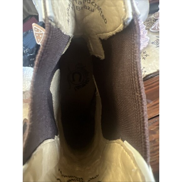 Charlie 1 Horse Heavy Stitched Leather Studded Cowboy Boots, Size 7B - Picture 11 of 13